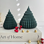 Origami Concrete Christmas Tree - Midnight Silver Marble