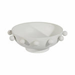 White Iron Hobnail Bowl