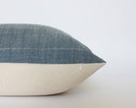 14x20 Dark Blue with Subtle Stripes Lumbar Pillow Cover