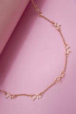 Cutout Bow Necklace - Gold