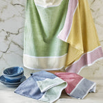 Wolcott Contrast Border Dishtowel - Blue