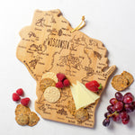 Wisconsin Cutting Board with Engraved Artwork