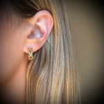 Criss Cross Gold Hoop Earrings