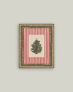 8x10 Peppermint Stripe Tree Framed Art