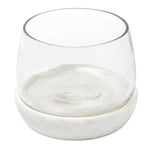 Small White Marble and Glass Bowl