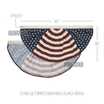 My Country Stars & Stripes Bunting 18x36"