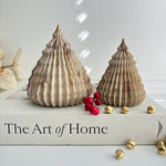 Origami Concrete Christmas Tree - Midnight Silver Marble