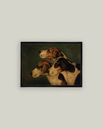 5x7 Three English Foxhounds Framed Art