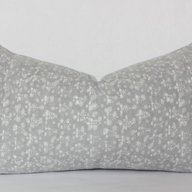 12x20 Floral Gray Neutral Pillow Cover