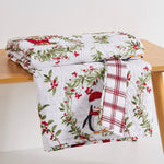 Pine & Plaid Quilted Reversible Throw Blanket