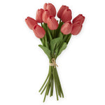 13" Coral Real Touch Mini Tulip Bundle