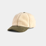 Sherpa Corduroy Baseball Hat - Cream/Olive