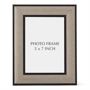 Black Wood & Linen Photo Frame