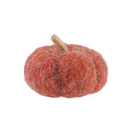 Orange Felt Pumpkin with Jute Stem