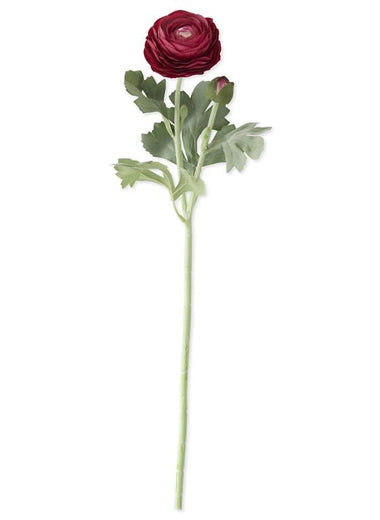 19" Real Touch Fuchsia Bud & Bloom Ranunculus