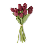 13" Dark Red Real Touch Mini Tulip Bundle