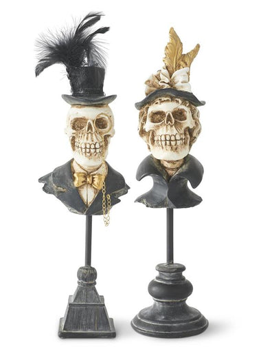 Halloween Skeleton Bust on Spindle