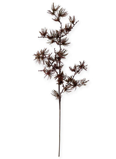32" Dark Green & Burgundy Pine Branch