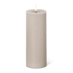 Taupe LED Pillar Candle w/ Timer - 3" Dia.