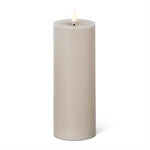 Taupe LED Pillar Candle w/ Timer - 3" Dia.