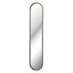 Oval Natural Wood Framed Wall Mirror