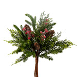 18" Mixed Pine w/ Berries Bundle