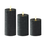Green Touch LED Pillar Candle w/ Timer - 3" Dia.