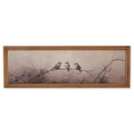 12x36 Feathered Friends Print in Wood Frame