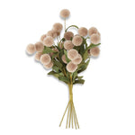13" Tan Pompom Pick with Green Eva Leaves Bundle