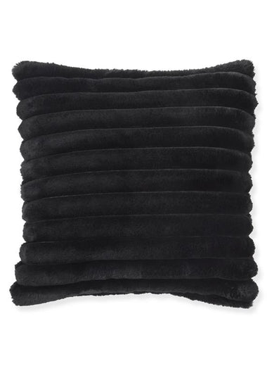18x18 Black Faux Fur Pillow