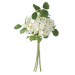 12" White Real Touch Hydrangea Bundle