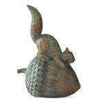 Resin Patina Copper Squirrel on Acorn