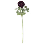 19" Real Touch Dark Purple Bud & Bloom Ranunculus