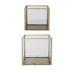 Antique Brass & Glass Display Box