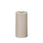 Taupe LED Pillar Candle w/ Timer - 3" Dia.