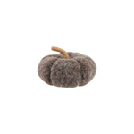 Grey Felt Pumpkin with Jute Stem