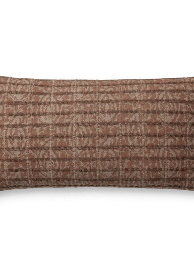 12x27 Paisley Quilted Pillow - Cinnamon