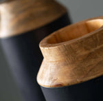 Black Wood Vase