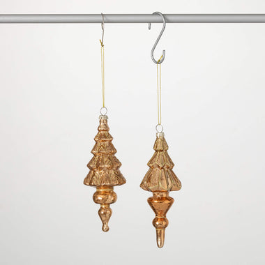 Gold Tree Finial Ornaments- Two Styles