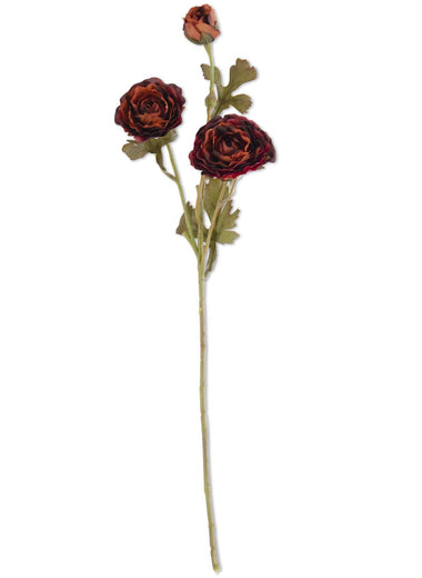 20.5" Burgundy Ranunculus Spray