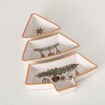 Christmas Tree Serving Dish Set of 3