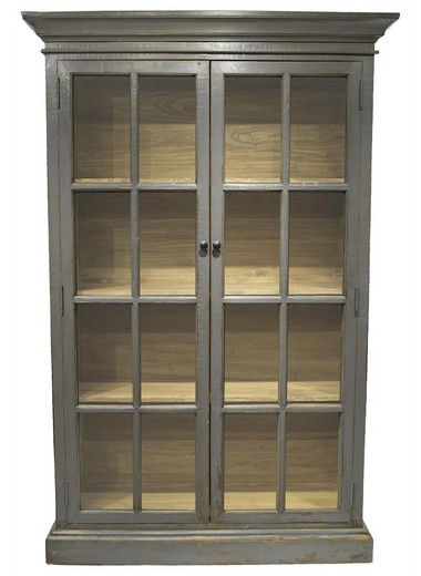 Antique Peppercorn Library Cabinet