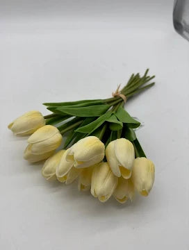 13" Soft Yellow Real Touch Mini Tulip Bundle