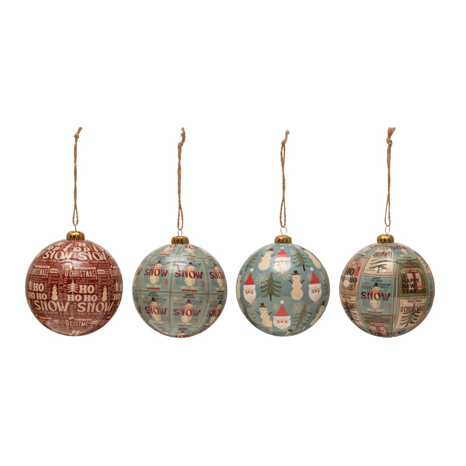 Handmade Decoupage Ornament Linen & Clove