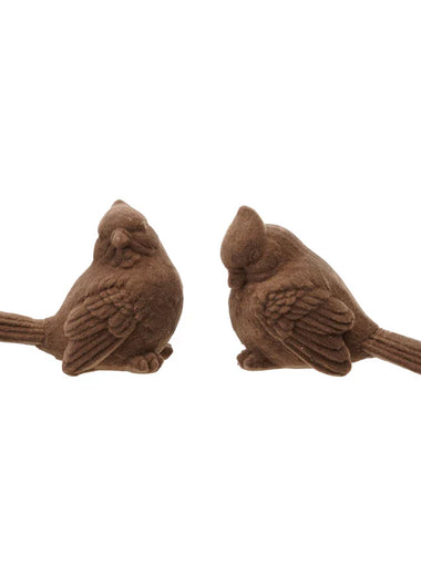Flocked Taupe Cardinal