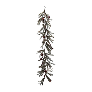 6' Tinsel Garland with Ornaments