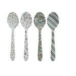 Enameled Spoon with Holiday Pattern