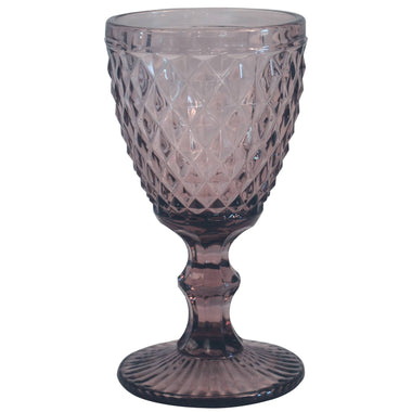 Diamond-Patterned Water or Wine Glass