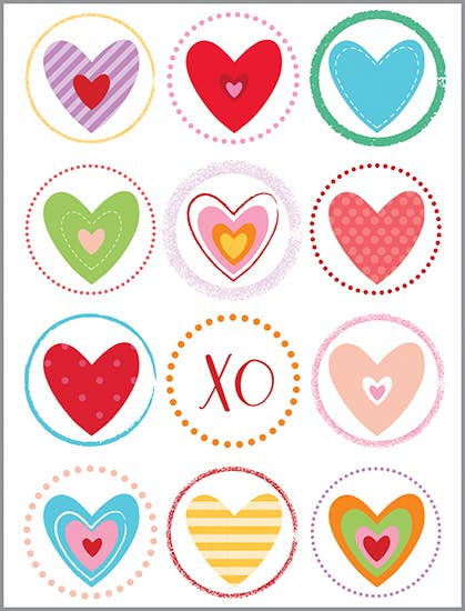 Valentine Card - Hearts in Circles