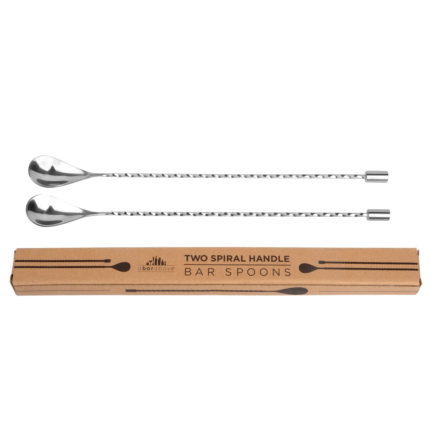 Bar Spoons - Spiral Handle - Set of 2
